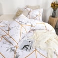 thumbnail image 6 of Move Over White Marble Duvet Cover Set Brown Grey Marble Design Microfiber Bedding Sets King No Filling, 6 of 7