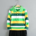 thumbnail image 2 of KPOPLK Teen Boys Long Sleeve Polo Shirts 3-14 Years Casual School Uniform Spring Fall Tee Top Outfits Size 8-9 Years, 2 of 3