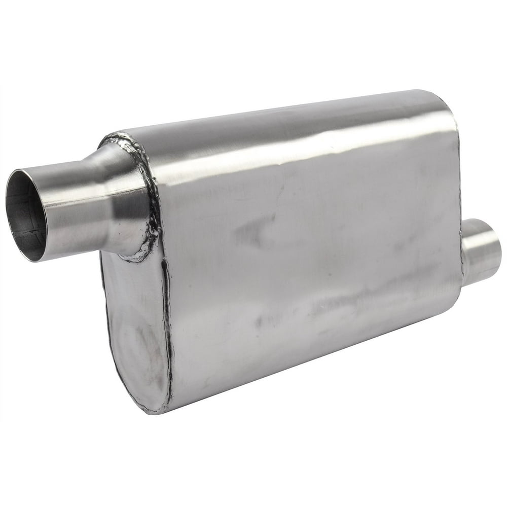 JEGS 30247 Chambered DeepTone Muffler 2.500 in. Offset Inlet/Offset