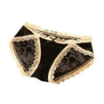 thumbnail image 2 of uublik Womens Briefs High Waist Breathable Briefs Soft Underpants Ladies Stretch Panties Lace Underwear for Women Black, 2 of 5