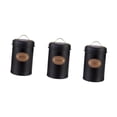thumbnail image 2 of simhoa 3 Pieces Airtight Kitchen Canister Set Tea Organizer for Coffee Sugar Cereal black, 2 of 8