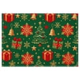 thumbnail image 2 of Christmas Placemats, Linen Holiday Table Mats, Festive Christmas Style, Heat Resistant Dining Place Mats, Washable Cloth Placemats for Kitchen Table, Home and Kitchen, 40x30cm, 2 of 7
