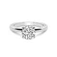 thumbnail image 4 of IGI Certified 2 Carat Round Shape Lab Grown Diamond Engagement Ring | 14K White Gold | Edith Diamond Studded Petite Solitaire Diamond Ring | FG-VS1-VS2 Quality Friendly Diamonds, 4 of 6