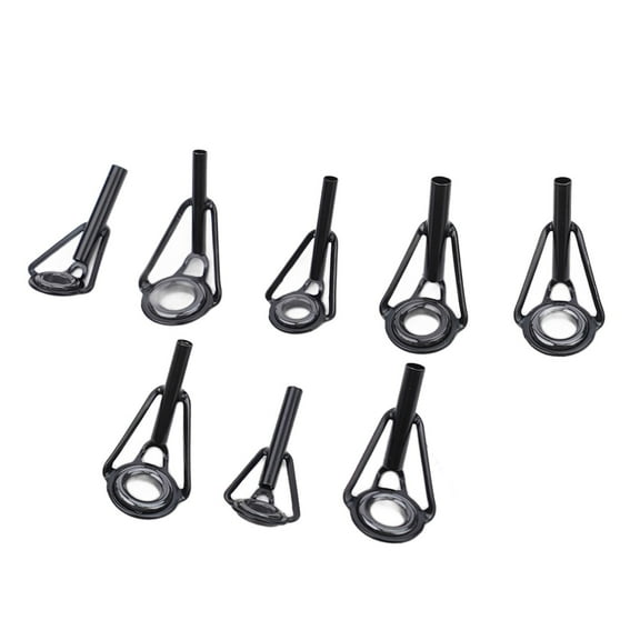 24pcs Fishing Rod Tip Repair Kit Stainless-Steel Ceramic Ring Guide Tips Fishing Rod Repair Top Ring Fishing Tools