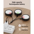 USB Rechargeable RGB Puck Lights with Remote 2400mAh Battery Operated ...