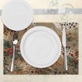 thumbnail image 3 of Ambesonne Leopard Print Place Mats Set of 4, Autumnal Vibes Exotic, Standard Size, Camel Apricot and Green, 3 of 5