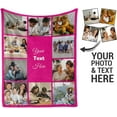 thumbnail image 4 of Customized Photo Collage Blanket-Wedding Blanket. Soft Fleece Throw Blanket, Personalized Picture Blanket. Gift for Wedding, Christmas, Birthday & Anniversary.(Photo Blanket- 07, 50" X 60") A Blankets, 4 of 5