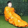 thumbnail image 4 of Heavy-Duty Mylar Emergency Sleeping Bag - Waterproof Thermal Bivy for Camping, Hiking & Survival Kits (orange), 4 of 4