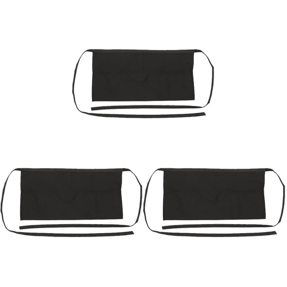 3pcs Canteen Server Apron Waist Apron Waitress Apron with Pocket Reusable Apron for Home