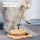thumbnail image 5 of Juego de bolas de hierba gatera giratorias de madera maciza para gatos - Juguete dispensador de comida interactivo con resorte, palo de burla y bola de fuga desmontable - Aroma de madera natural, 5 of 5