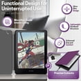 thumbnail image 4 of Case for Kindle Paperwhite 12th Generation 2024 / Kindle Colorsoft Signature Edition - 7" PU Leather Protective Folio Cover for Kindle Paperwhite Kids with Auto Sleep/Wake, Purple, 4 of 7