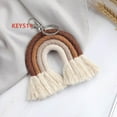 thumbnail image 4 of Porte-clés Macramé à Franges Tissé Arc-en-Ciel pour Sac à Main Cellulaire Sac à Dos, 4 of 5