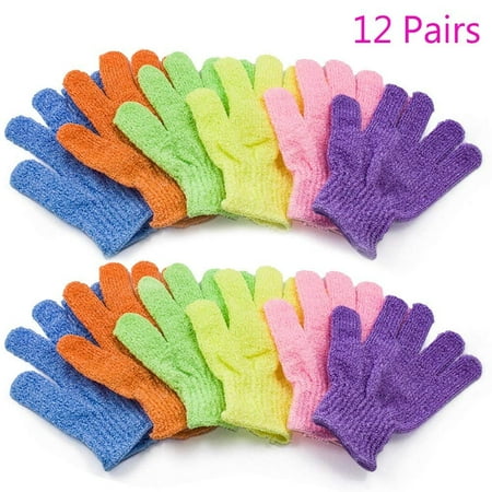 Exfoliating Bath Soap - 3/6/12 Pairs Magik Exfoliating Spa Bath Gloves Shower Soap Clean Hygiene Wholesale Lots (12 Pairs)
