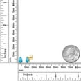 thumbnail image 2 of Gem Stone King 18K Yellow Gold Plated Silver Swiss Blue Topaz Stud Earrings for Women Men (1.96 Cttw, Gemstone November Birthstone, Pear Shape 8X5MM), 2 of 4