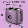 thumbnail image 2 of Sencor STS-6053VT 2-Slice Premium Metallic Toaster with Digital Button and Toaster Rack (Violet), 2 of 4