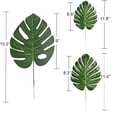 thumbnail image 2 of Injueey 10 bolsas de hojas de bambú con espalda de tortuga simulada realista verde para una decoración floral exquisita que hace que la hoja Type3 NO3, 2 of 6