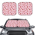 thumbnail image 6 of Lsque Hand Drawn Strawberry 2 PCS Windshield Sun Shade | CarFoldable Window Covers | Car Accessories Reflect UV for Universal Cars SUV Truck | Medium, 6 of 7