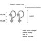 thumbnail image 2 of Pendientes de aro colgantes CZ para mujeres y adolescentes, de plata de ley 925, con pequeños diamantes de imitación en forma de margarita y bisagra, ideales para cartílago, tragus y otros usos., 2 of 5
