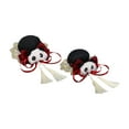 thumbnail image 3 of TISHITA 2Pcs Pinces à Cheveux Chinoises Panda Barrette Bowknot Décoratifs Pinces à Cheveux Pompon Rouge, 3 of 8