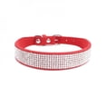 thumbnail image 3 of Pet Collar 6 Rows Full Diamante Rhinestone Leather Dog Collars Adjustable Cat Pet Collar Pet Products Pink M, 3 of 6