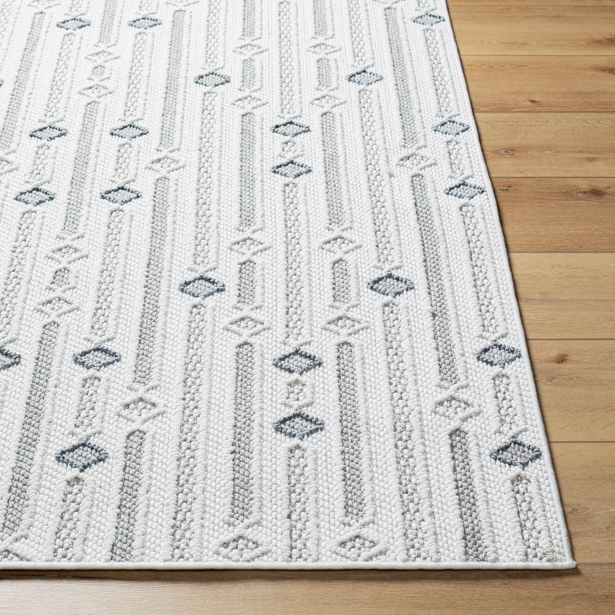 Artistic Wavers Bouclair Area Rug, 5'3" x 7', Ivory/Light Gray