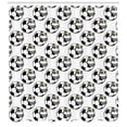 thumbnail image 3 of Ambesonne Soccer Shower Curtain, Cartoon Funny Mascot, 69"Wx70"L, Black White Yellow, 3 of 3