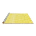 thumbnail image 2 of Ahgly Company Machine Washable Indoor Rectangle Abstract Yellow Contemporary Area Rugs, 2' x 4', 2 of 4