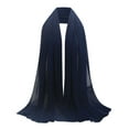 thumbnail image 2 of Baberdicy Muslim Pashmina Scarf - Long Hijab Wrap - Pearl Embellished - Lightweight Chiffon - Versatile Wear - Hijab for Muslim Women Long Headscarf Islamic Scarf Turban Blue,One Size, 2 of 2