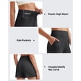 thumbnail image 6 of G4Free Ribbed Stretchy Womens Shorts Casual High Waisted Athletic Running Golf Lounge Shorts with Pockets, 6 of 8