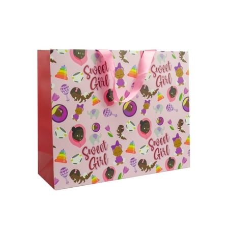 Celebrate Blackness Celebrate Baby Girl Gift Bag featuring African American Melanin Black Babies