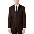 thumbnail image 2 of Ryan Seacrest Mens Brocade Two Button Blazer Jacket, Red, 40 Long, 2 of 2