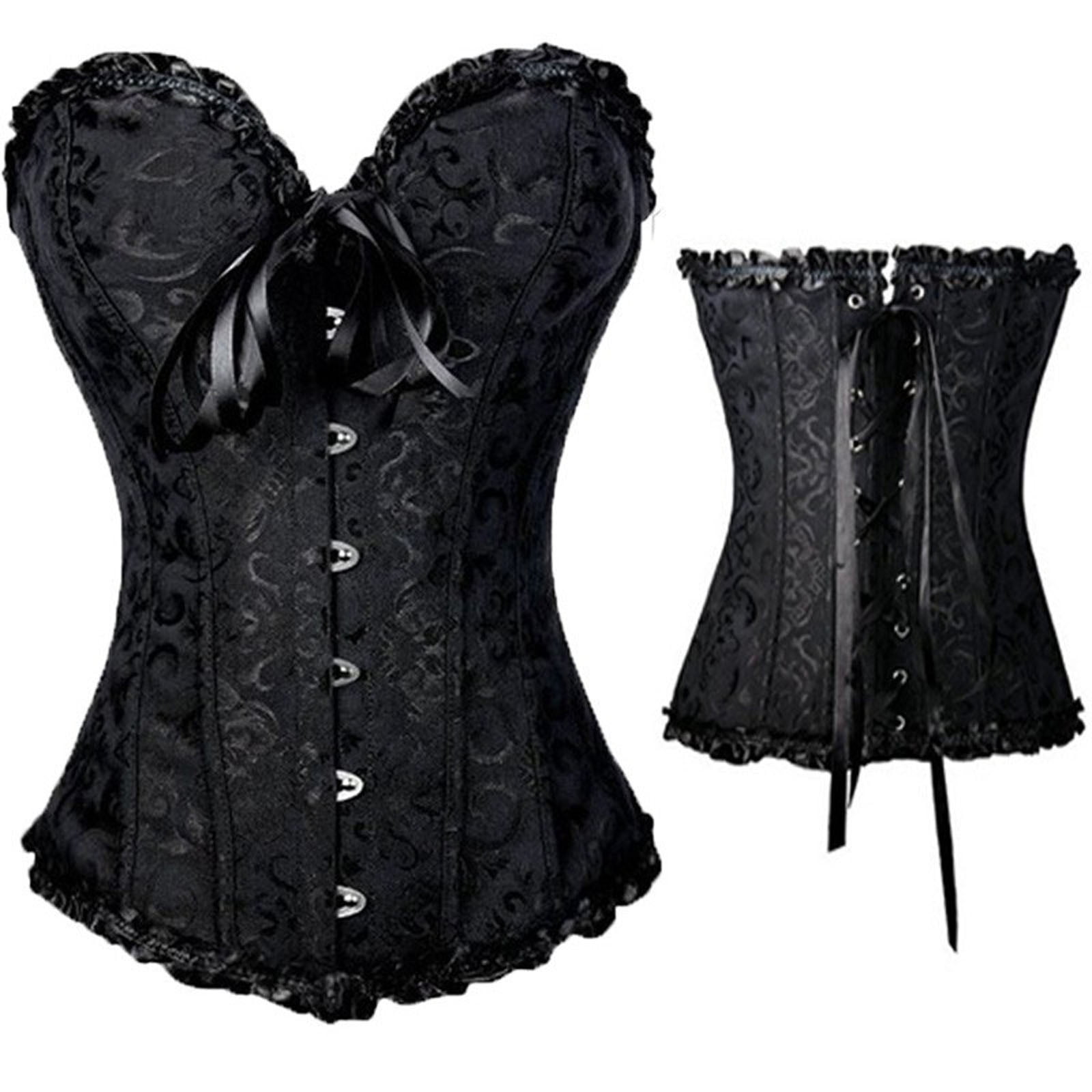 RYRJJ On Clearance Womens Sexy Bustier Corset Top Y2K Eyelet Lace