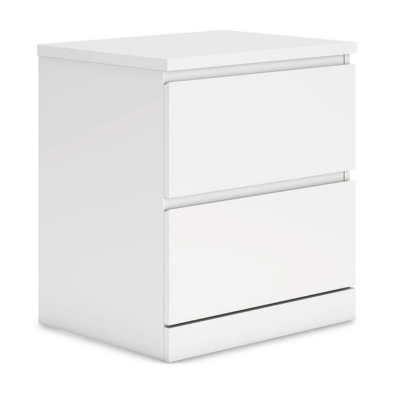 Signature Design by Ashley Onita 2 Drawer Modern Nightstand, White