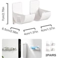 thumbnail image 3 of 2 Pairs Trash Bag Holder, Wall Mounted Trash Bag Dispenser, Waterproof Self-Adhesive Garbage Dispenser, Adjustable Length for Kitchen Bathroom, White, 3 of 6