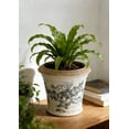 thumbnail image 5 of A7Store White Ceramic Urn Planter Pot with Floral Pattern, 5.3x5.3x5.1'', Set of 4, 5 of 6