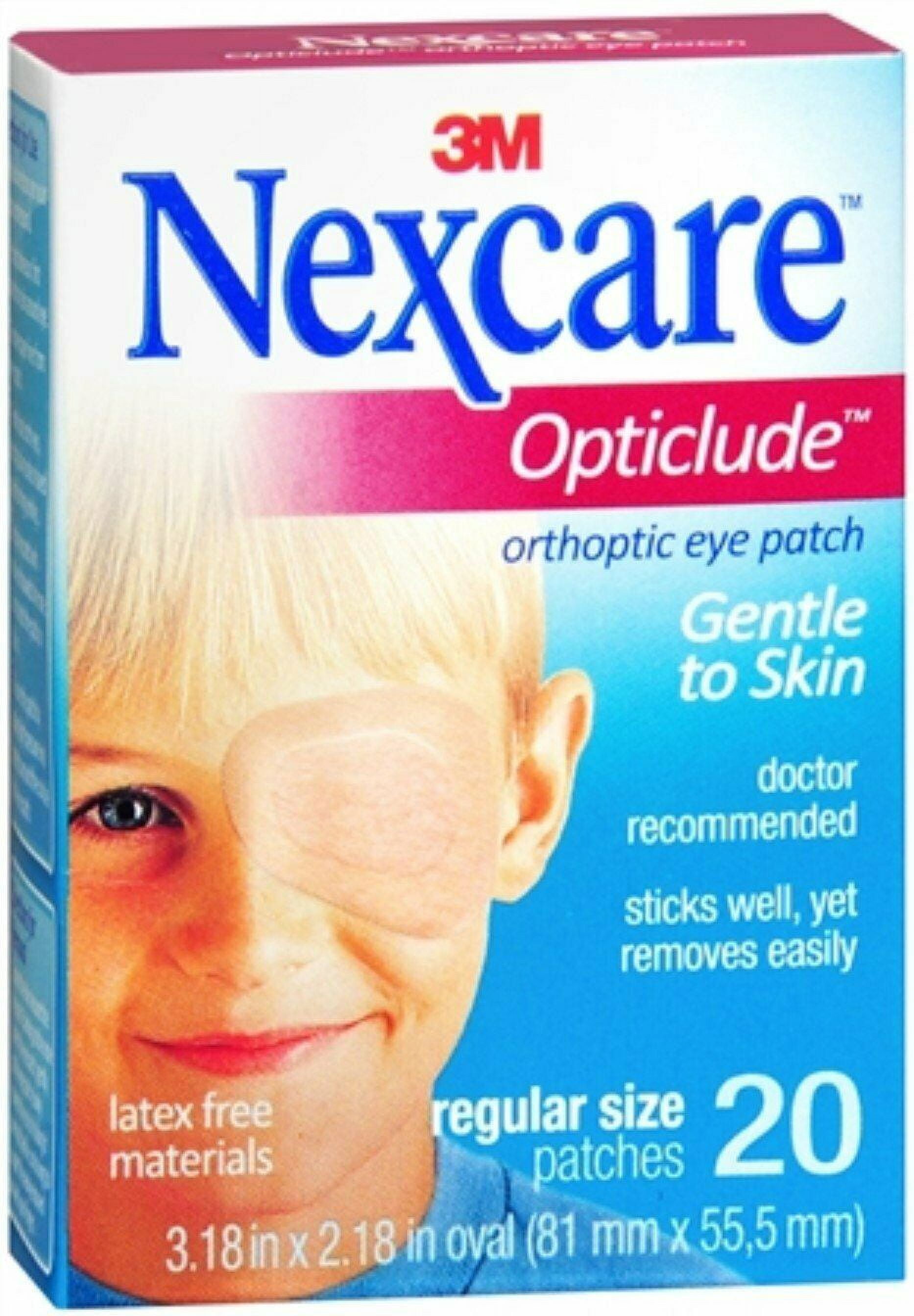Nexcare™ Opticlude™ Orthoptic Eyepatch, Regular, 3.18in x 2.18in 20 patches/box