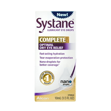 SYSTANE COMPLETE Lubricant Eye Drops for Dry Eye Symptom Relief, (Best Eye Drops For Very Dry Eyes Uk)