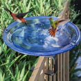 thumbnail image 1 of Bol de vidrio MUMTOP montado en cubierta para pájaros, azul, para exteriores, 1 of 7