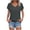 Dark Gray, variant on Vivianyo HD Women's V Neck Short Sleeve T-Shirt, Relaxed Fit Casual Womens Tops with Side Slits, Women's Yellow, Sizes S-2XL