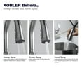 thumbnail image 2 of KOHLER K-29108-VS Bellera Touchless Kitchen Sink Faucet, Kitchen Faucet with Pull Down Sprayer, Touchless Faucet for Kitchen Sink, Vibrant Stainless, 2 of 7