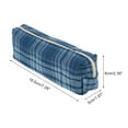 thumbnail image 2 of Unique Bargains 1 Pc Plaid Retro Style Drawstring Makeup Bag for Vacation Blue Cotton, 2 of 6