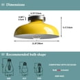 thumbnail image 6 of Claxy 12" Yellow Flush Mount Ceiling Light with Dome Metal Shade, 6 of 6