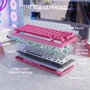 ATTACK SHARK X68 HE Rapid Trigger Keyboard Magnetic Switch 60% Wired 8KHz Magnetic Keyboard With 0.01mm RT Accuracy, Support RT/Snap Tap/DKS/MT/TGL
