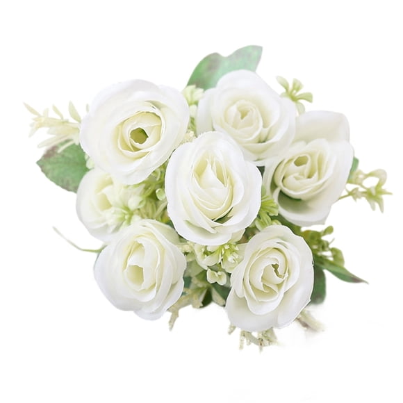 Flores artificiales de 32 cm (12,6 pulgadas), rosas falsas para decoración de bodas, arreglos florales artificiales de plástico para el hogar, sala de estar, centro de mesa, relleno de jarrones,