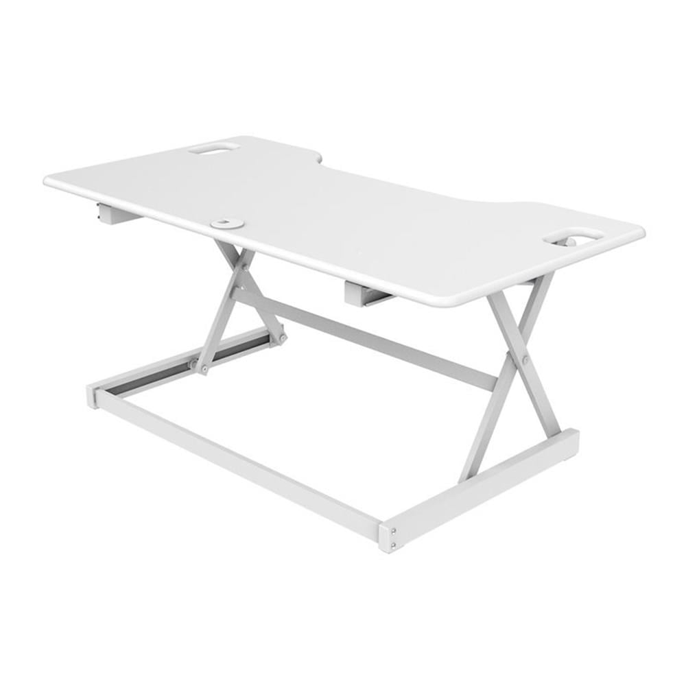 Pemberly Row 46" Large Height Adjustable Standing Desk Converter - White