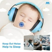 Baby Ear Protection Noise Cancelling Headphones for Babies and Toddlers - Mumba Baby Earmuffs - Ages 3-24+ Months - for Sleeping, Studying, Airplane, Concerts, Movie, Theater, Fireworks,Azure
