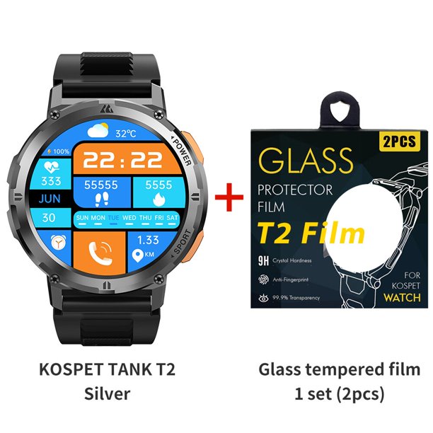 2023 KOSPET reloj inteligente T2 para hombre y mujer pulsera Digital electronica de Fitness de lujo mujer AMOLED AOD 70 modos deportivos reloj deportivo hombre reloj caballero pulsera hombre Orig xuan...