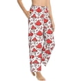 thumbnail image 2 of Uemuo Amanita Red Mushroom Pattern Women's Wide Leg Palazzo Lounge Pants with Pockets Light Weight Loose Comfy Casual Pajama Pants-X-Large, 2 of 9