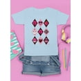 thumbnail image 3 of Lucky Love Emojis - Retro Argyle Graphic Youth's T-shirt, 3 of 4
