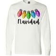 thumbnail image 3 of Inktastic Feliz Navidad Rainbow Holiday Lights Long Sleeve T-Shirt, 3 of 5